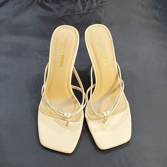 BRAND NEW FASHION NOVA HIGH HEEL STILETTOS SQUARE TOE SANDAL - Picture 2 of 16